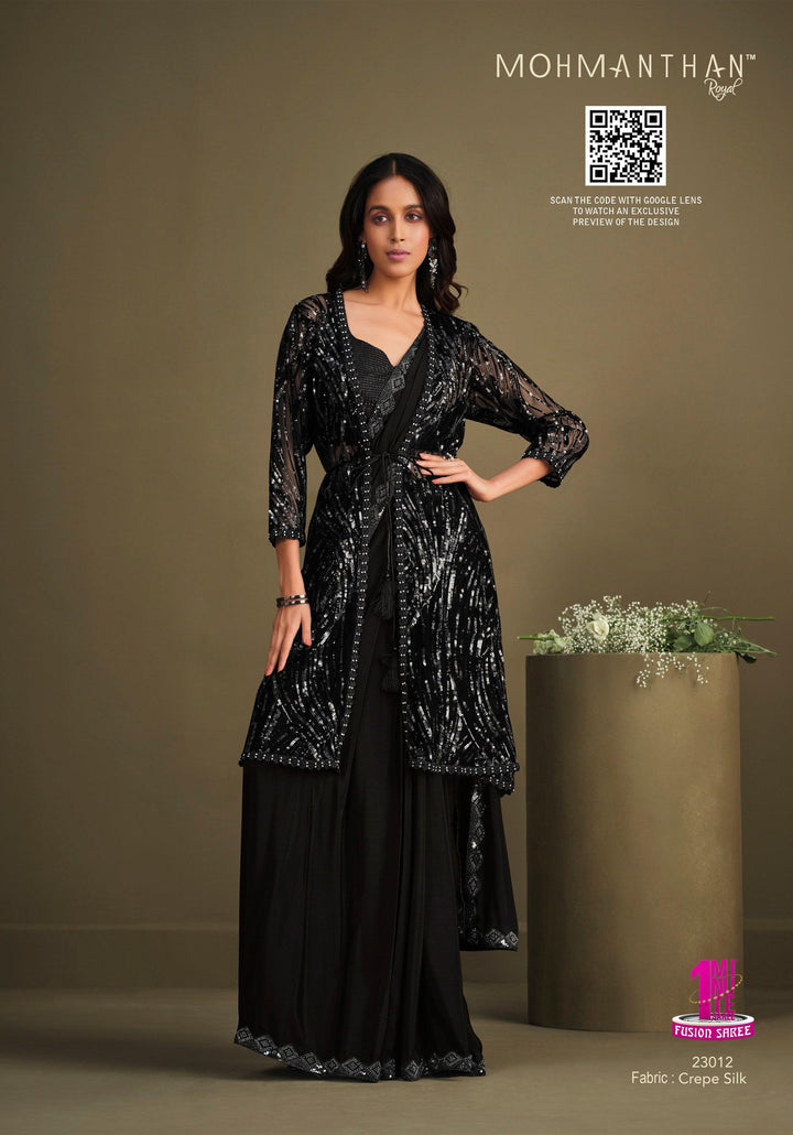 Dance Partywear Fusion Saree with Jacket - Fashion Nation