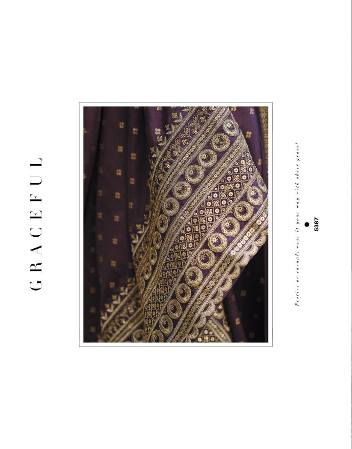 Indo Western Evening Wear Purple Silk Anarkali Gown - Fashion Nation