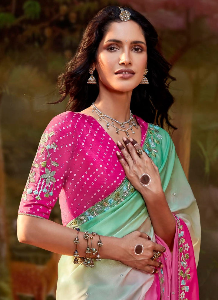destination wedding sari