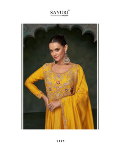Haldi Party Wear Indo Western Gown