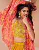 Haldi Function Yellow Indo-Western Dhoti Pants with Shrug