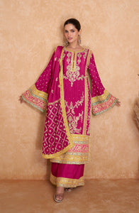 Haldi Function Wear Kurta Palazzo Suit