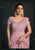 Marriage Wear Peach Crepe Fusion Saree with Belt