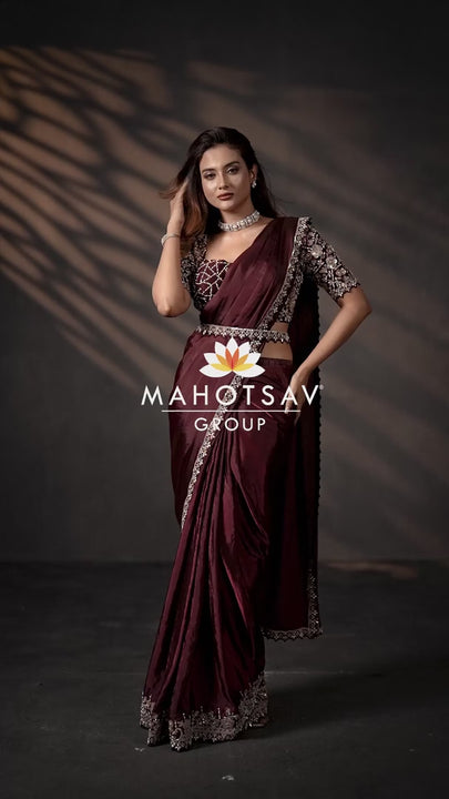 cocktail wear sari video by mahotsav group catalogue celeste