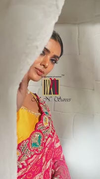 reception partywear saree by mn sarees catalogue bandhej 8700 series