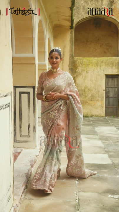 reception wear saree video by anaara tathastu