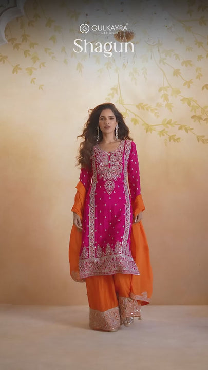 colourful celeb style salwar set video by gulkayra catalogue shagun