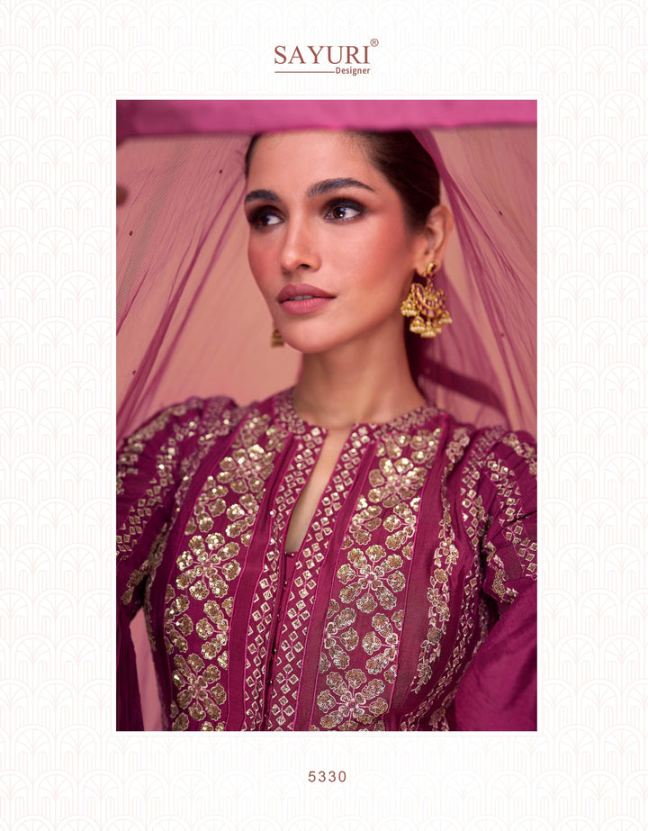 Sangeet Wear Magenta Georgette Indo Western Dress - Fashion Nation