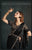 Reception Wear Black Crepe Fusion Sari with Belt