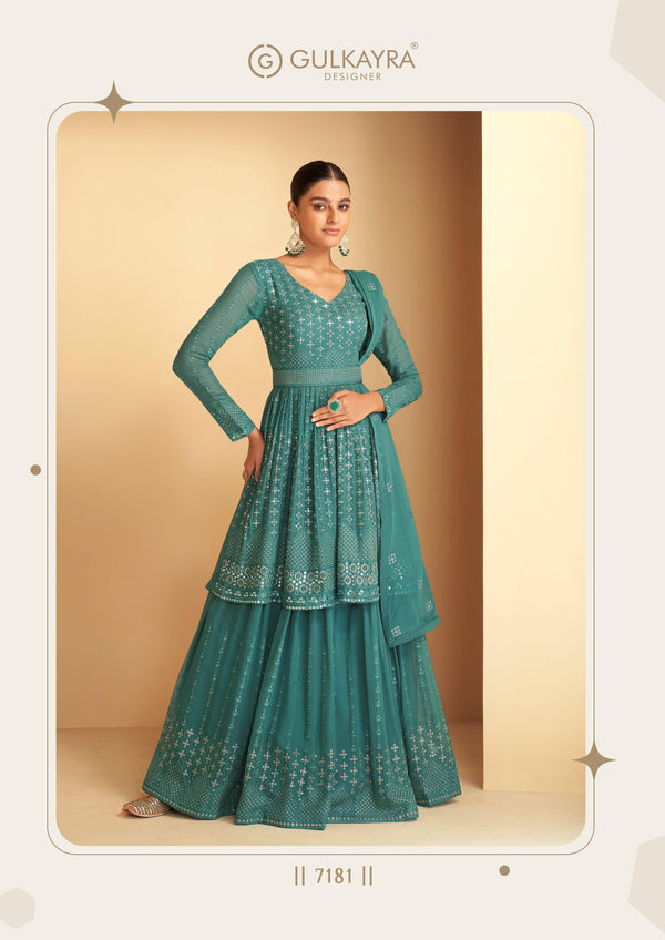 Sangeet Wear Georgette Sharara Set - Fashion Nation