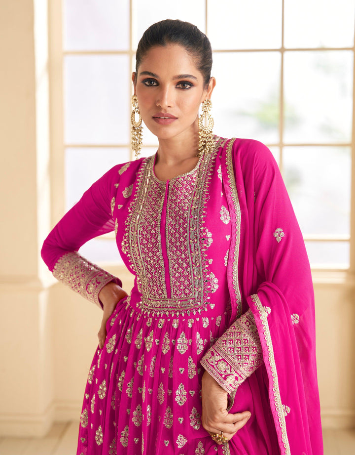 Festive Zari Embroidered Anarkali Gown - Fashion Nation