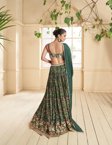 Mehendi Wear Indo Western Skirt Top Set