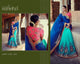 Designer Kimora SA1042 Bridal Blue Pink Tussar Silk Saree - Fashion Nation
