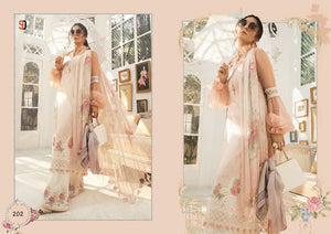 Indus Fashion A2Z202 Pink Multicoloured Lawn Cotton Pakistani Suit with Palazzo - Fashion Nation