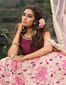 Beautiful AD3609 Designer Multicoloured Net Lehenga Choli by Fashion Nation