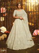Bridal Wear White Georgette Lehenga Choli by Fashion Nation
