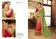 Classy NAK4092 Nakkashi Olive Green Satin Linen Shaded Red Silk Saree - Fashion Nation