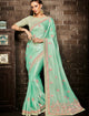 Nakkashi NAK4134 Beautiful Rama Green Muslin Satin Silk Jacquard Saree - Fashion Nation