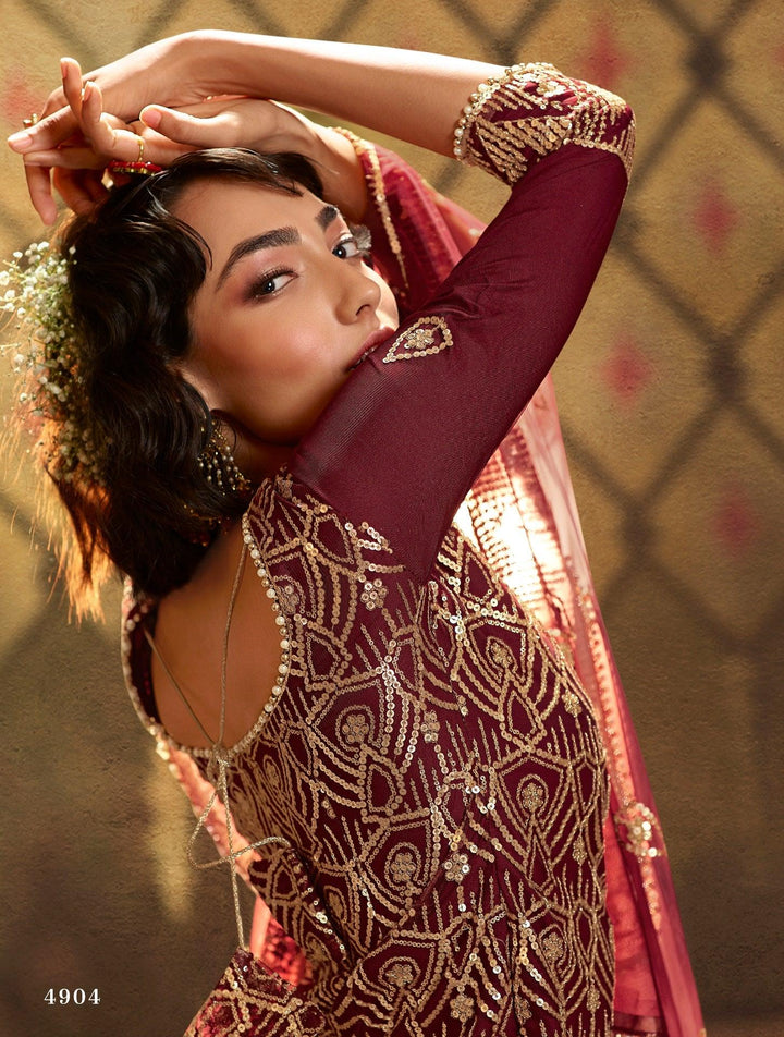 Ceremonial Shaadi Wear Net Designer Gharara Suit - Fashion Nation
