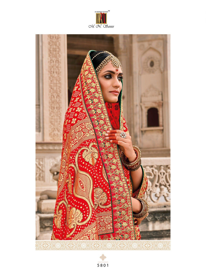 Bridal Wear Bandhej Patola Silk Saree - Fashion Nation