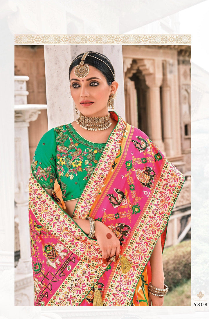 Haldi Function Wear Patan Patola Silk Saree - Fashion Nation
