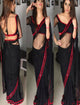 Isha Anand KF3438 Bollywood Inspired Black Silk Net Saree - Fashion Nation