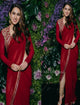 Sara Ali Khan KF3614 Bollywood Inspired Red Georgette Silk Saree - Fashion Nation
