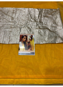 Malaika Arora KF3735 Bollywood Inspired Yellow Silk Saree - Fashion Nation
