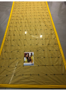 Malaika Arora KF3735 Bollywood Inspired Yellow Silk Saree - Fashion Nation
