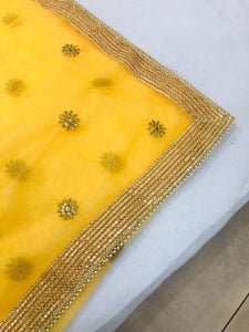 Donal Bisht Celebrity Wear KF3756 Bollywood Inspired Yellow Silk Saree - Fashion Nation