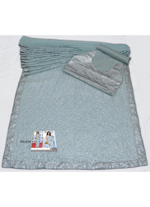 Rakul Preet Singh KF3881 Bollywood Inspired Grey Georgette Saree - Fashion Nation
