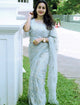 Celebrity Wear KF3827 Bollywood Inspired Grey Silk Net Saree - Fashion Nation