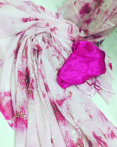 Kiara Advani RS NIT MIT Bollywood Inspired Georgette Tie & Dye Saree - Fashion Nation