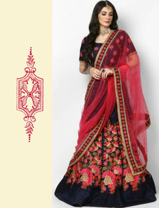 Regal SF5154 Bollywood Inspired Blue Pink Silk Net Lehenga Choli - Fashion Nation