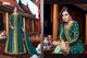 Stylish VIO6105 Indo Western Green Handloom Tussar Silk Jacket with Long Anarkali & Pant - Fashion Nation