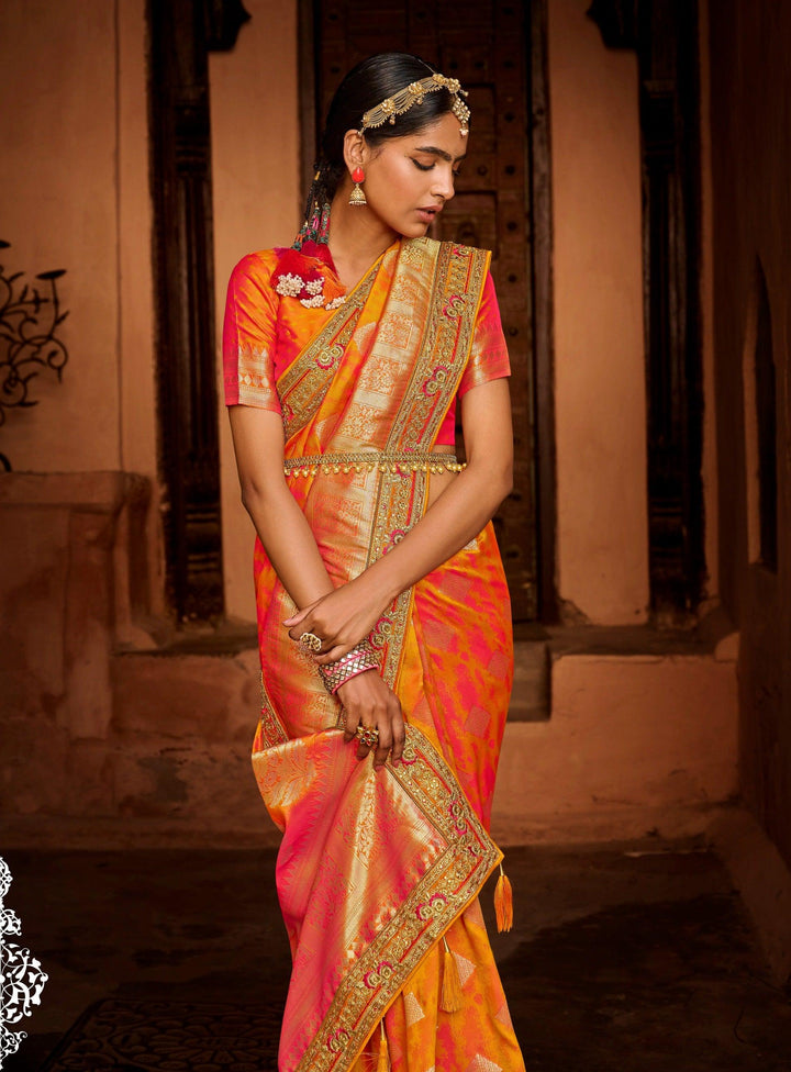 Haldi Function Wear Designer Saree - Fashion Nation
