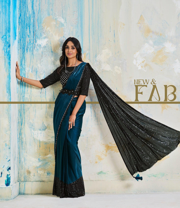 Party Wear Designer Pre-Stitched Saree - Fashion Nation