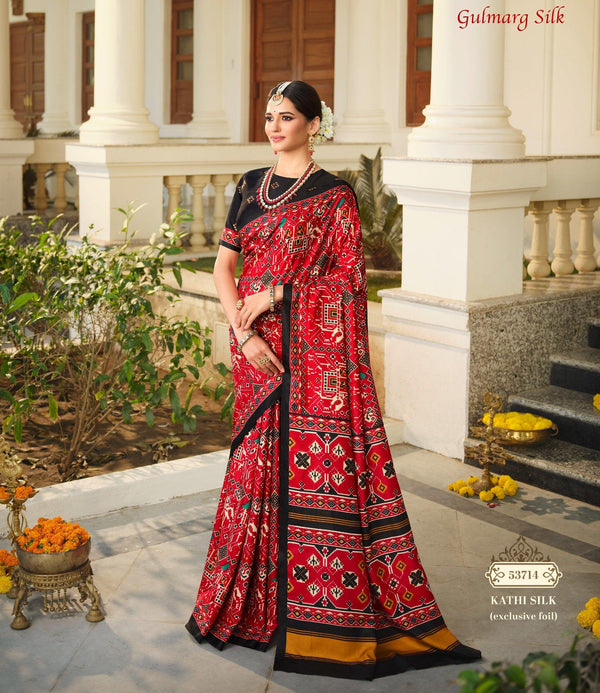 Evening Wear Patola Silk Saree - Fashion Nation