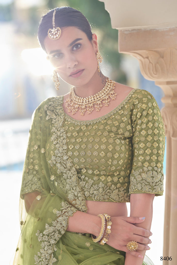 Mehendi Wear Designer Lehenga Choli - Fashion Nation