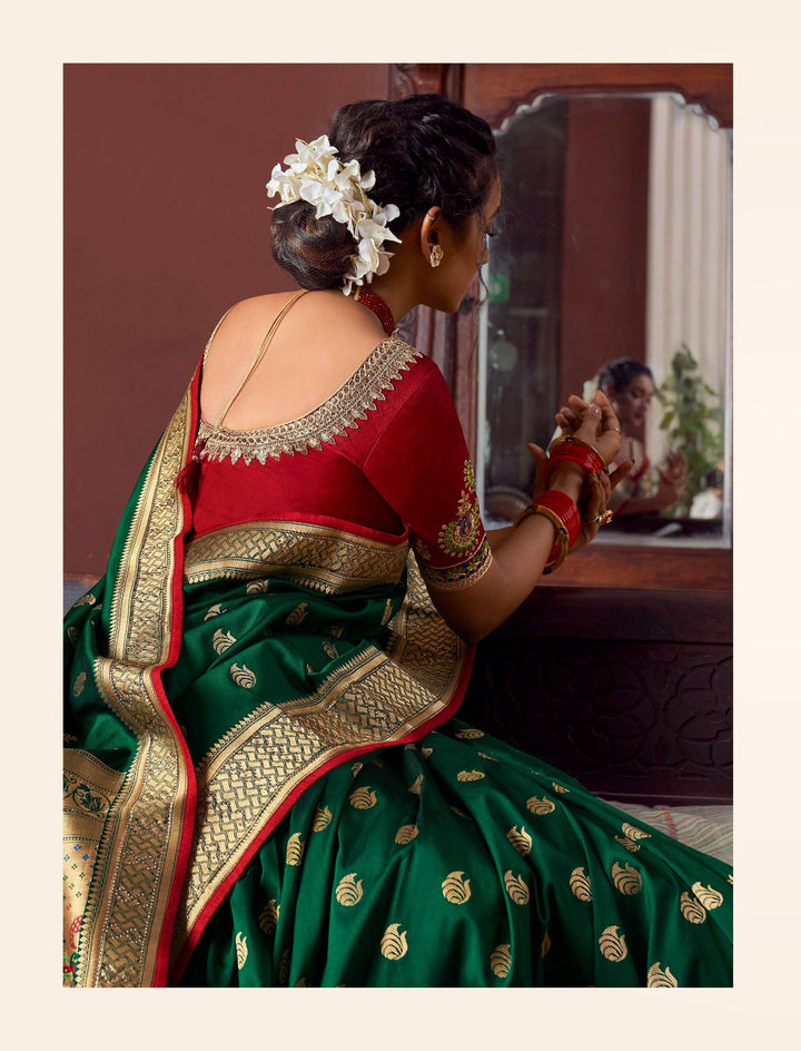 Sangeet Wear Silk Paithani Weaving Saree - Fashion Nation