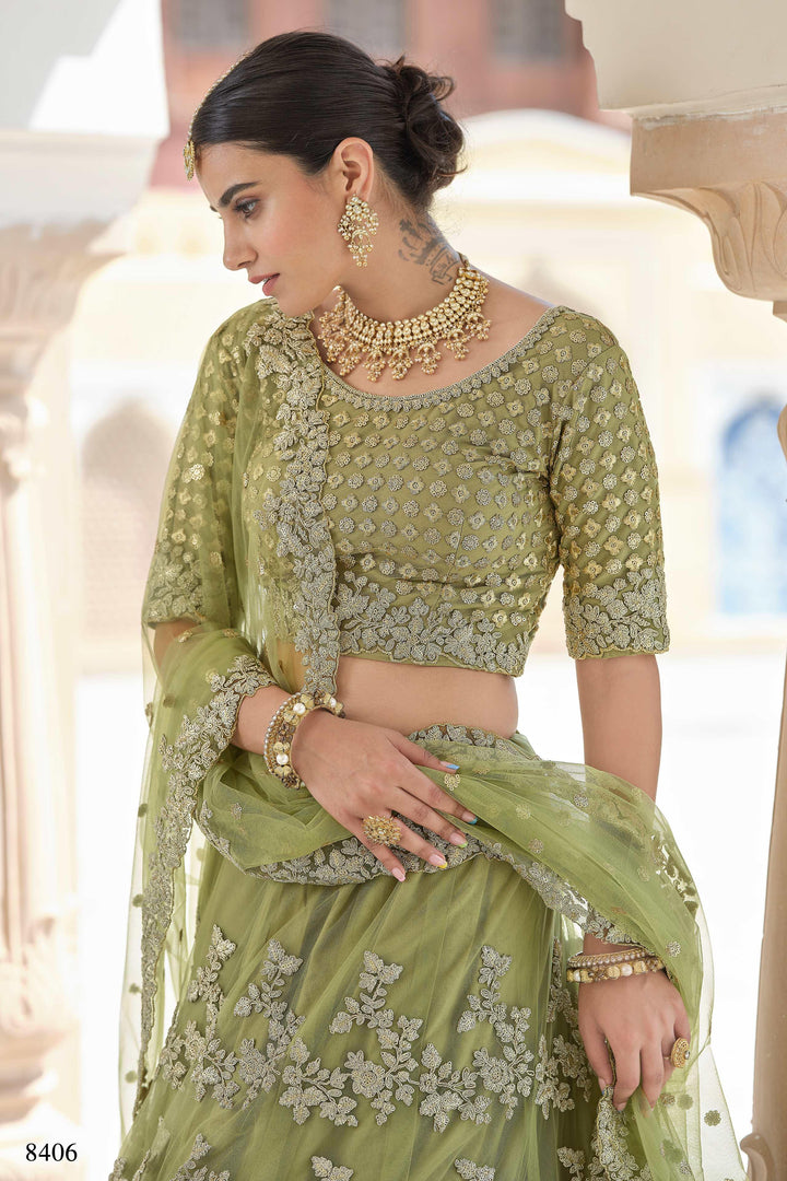 Mehendi Wear Designer Lehenga Choli - Fashion Nation