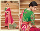 Unique KIM1015 Curated Pink Green Banarasi Silk Weaving Saree - Fashion Nation