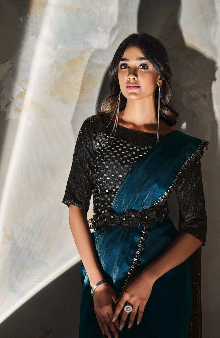 Party Wear Designer Pre-Stitched Saree - Fashion Nation